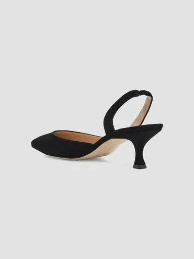 Manolo Blahnik Women's Carolyne 50MM Suede Slingback Pumps | Thumbnail 4 Manolo Blahnik Women's Carolyne 50MM Suede Slingback Pumps | Thumbnail 4
