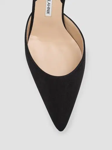 Manolo Blahnik Women's Carolyne 50MM Suede Slingback Pumps | Thumbnail 5 Manolo Blahnik Women's Carolyne 50MM Suede Slingback Pumps | Thumbnail 5