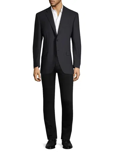 Canali Men's Classic Fit Wool Blazer - Navy | Thumbnail 2