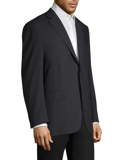 Canali Men's Classic Fit Wool Blazer - Navy | Thumbnail 4