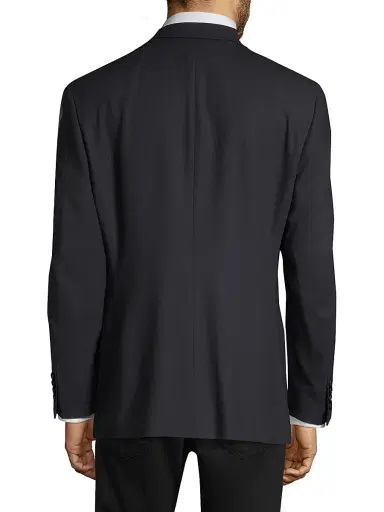 Canali Men's Classic Fit Wool Blazer - Navy | Thumbnail 5