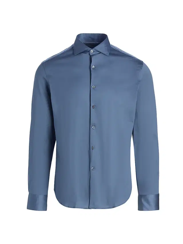 Canali Men's Jersey Sport Shirt - Blue