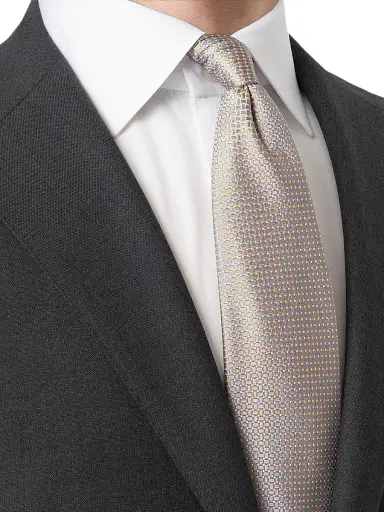Eton Men's Micro Geometric Silk Tie | Thumbnail 2