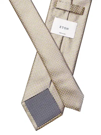 Eton Men's Micro Geometric Silk Tie | Thumbnail 3