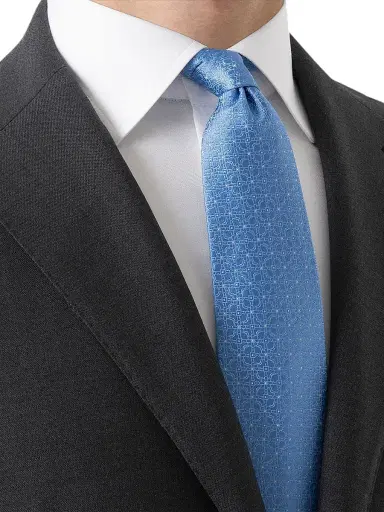 Eton Men's Floral Silk Tie - Blue | Thumbnail 2