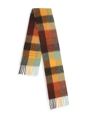 Acne Studios Men's Main Vally Checkered Fringe Scarf | Thumbnail 3 Acne Studios Men's Main Vally Checkered Fringe Scarf | Thumbnail 3