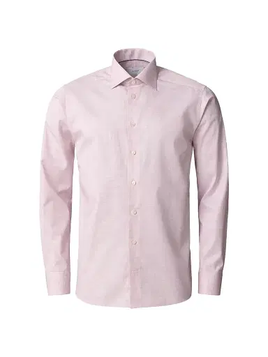 Eton Men's Slim-Fit Melange Solid Button-Front Shirt - Pink | Thumbnail 2 Eton Men's Slim-Fit Melange Solid Button-Front Shirt - Pink | Thumbnail 2
