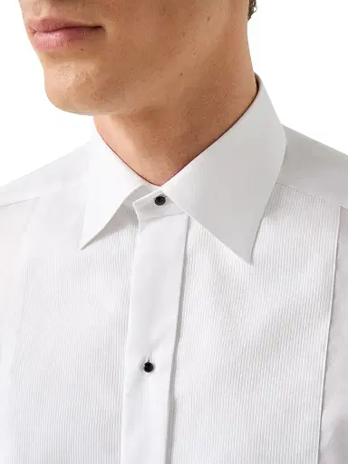 Eton Men's Contemporary-Fit Plissé Bib Formal Shirt - White - Size 18.5 | Thumbnail 5 Eton Men's Contemporary-Fit Plissé Bib Formal Shirt - White - Size 18.5 | Thumbnail 5