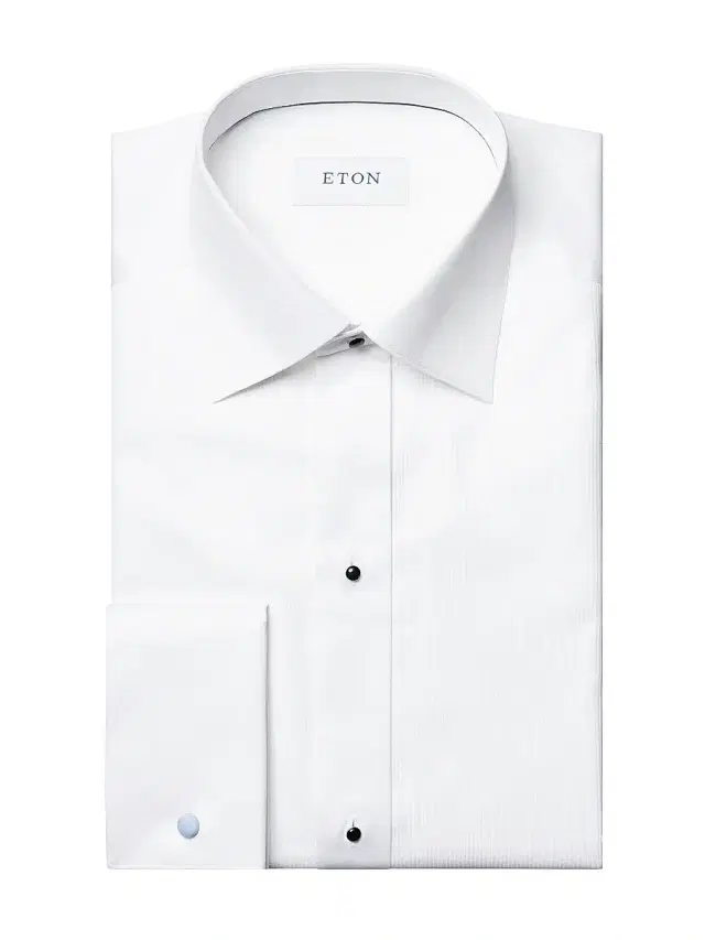 Eton Men's Contemporary-Fit Plissé Bib Formal Shirt - White