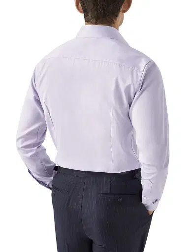 Eton Men's Cotton-Twill Slim-Fit Dress Shirt - Purple - Size 17.5 | Thumbnail 3 Eton Men's Cotton-Twill Slim-Fit Dress Shirt - Purple - Size 17.5 | Thumbnail 3