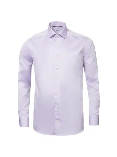 Eton Men's Cotton-Twill Slim-Fit Dress Shirt - Purple - Size 17.5 | Thumbnail 1 Eton Men's Cotton-Twill Slim-Fit Dress Shirt - Purple - Size 17.5 | Thumbnail 1