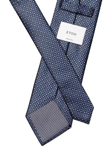 Eton Men's Micro-Geometric Silk Tie | Thumbnail 3