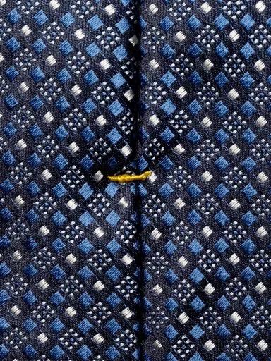 Eton Men's Micro-Geometric Silk Tie | Thumbnail 4