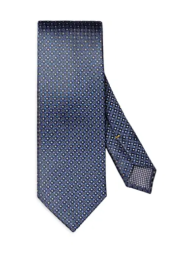Eton Men's Micro-Geometric Silk Tie | Thumbnail 1