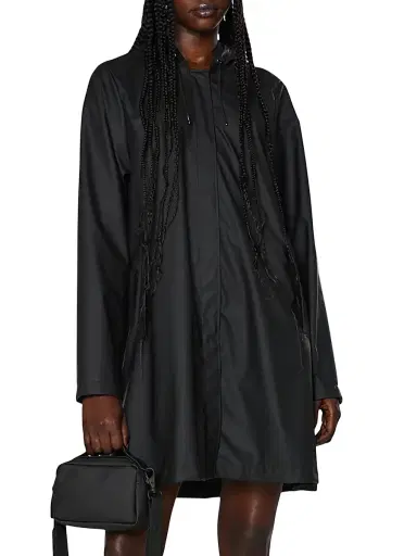 Rains Women's A-Line W Jacket - Black - Size XL | Thumbnail 3
