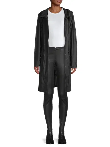Rains Women's Curve Hooded Rain Jacket - Black - Size XL | Thumbnail 2 Rains Women's Curve Hooded Rain Jacket - Black - Size XL | Thumbnail 2
