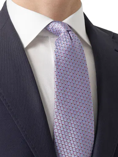 Eton Men's Geometric Woven Silk Tie | Thumbnail 2