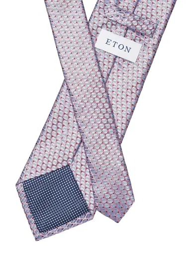 Eton Men's Geometric Woven Silk Tie | Thumbnail 3