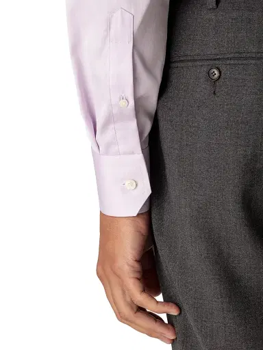 Eton Men's Slim-Fit Twill Dress Shirt - Lavendar | Thumbnail 4 Eton Men's Slim-Fit Twill Dress Shirt - Lavendar | Thumbnail 4