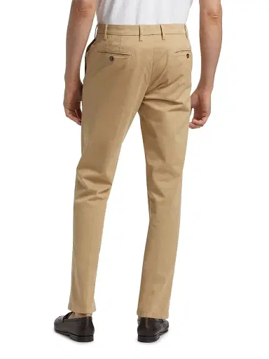 Canali Men's Chino Stretch-Cotton Pants - Tan | Thumbnail 5