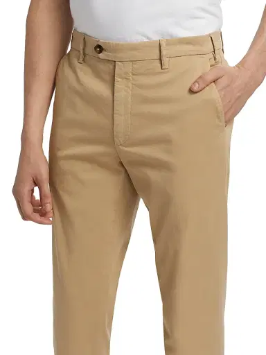 Canali Men's Chino Stretch-Cotton Pants - Tan | Thumbnail 6