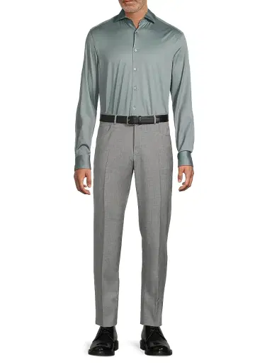 Canali Men's Jersey Sport Shirt - Green - Size XXL | Thumbnail 2 Canali Men's Jersey Sport Shirt - Green - Size XXL | Thumbnail 2