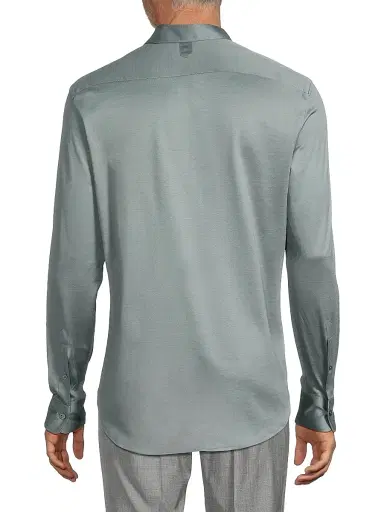 Canali Men's Jersey Sport Shirt - Green - Size XXL | Thumbnail 5 Canali Men's Jersey Sport Shirt - Green - Size XXL | Thumbnail 5