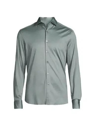Canali Men's Jersey Sport Shirt - Green - Size XXL | Thumbnail 1 Canali Men's Jersey Sport Shirt - Green - Size XXL | Thumbnail 1