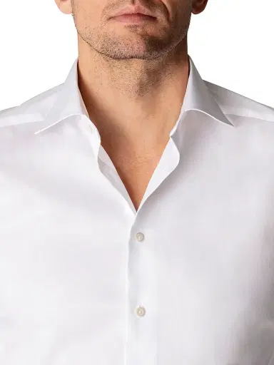 Eton Men's Contemporary-Fit Twill Dress Shirt - White - Size 15 | Thumbnail 4 Eton Men's Contemporary-Fit Twill Dress Shirt - White - Size 15 | Thumbnail 4
