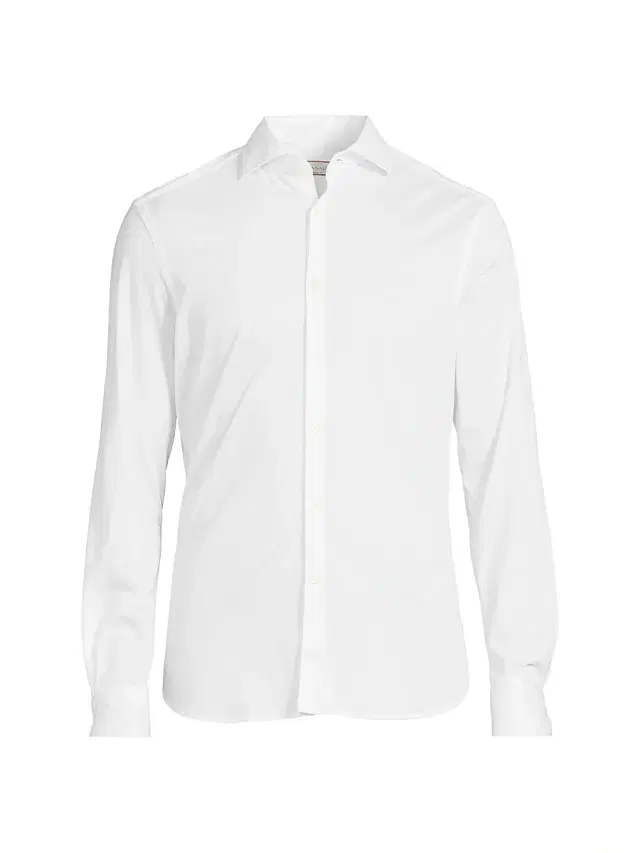Canali Men's Jersey Sport Shirt - White