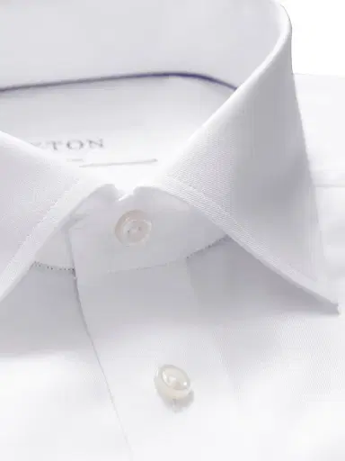 Eton Men's Classic-Fit Cotton Twill Shirt - White | Thumbnail 2