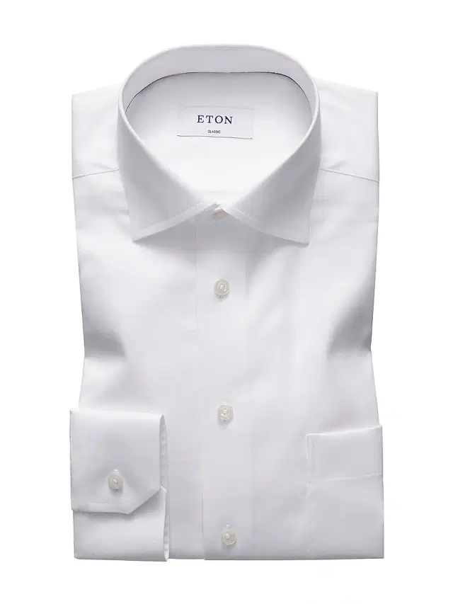 Eton Men's Classic-Fit Cotton Twill Shirt - White