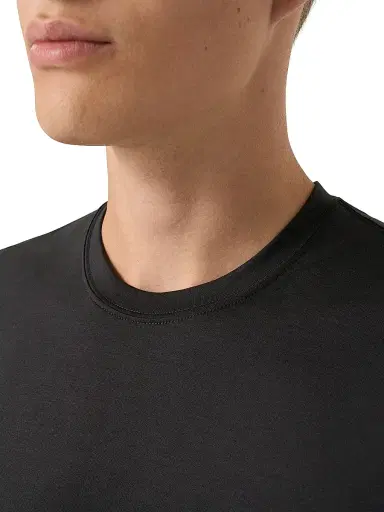 Eton Men's Cotton-Silk Crewneck T-Shirt - Grey | Thumbnail 4