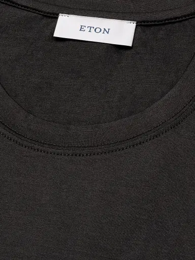 Eton Men's Cotton-Silk Crewneck T-Shirt - Grey | Thumbnail 6