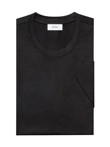 Eton Men's Cotton-Silk Crewneck T-Shirt - Grey | Thumbnail 1