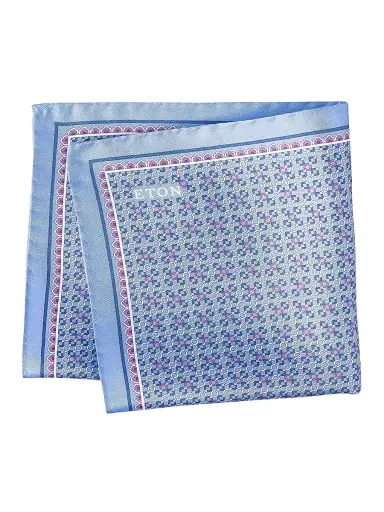 Eton Men's Micro-Geometric Print Silk Pocket Square | Thumbnail 1 Eton Men's Micro-Geometric Print Silk Pocket Square | Thumbnail 1