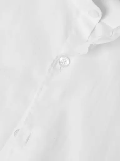 Canali Men's Solid Herringbone Woven Cotton Shirt | Thumbnail 6 Canali Men's Solid Herringbone Woven Cotton Shirt | Thumbnail 6
