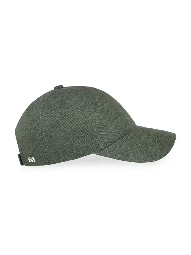 Varsity Headwear Men's Linen Baseball Hat - French Olive Linen | Thumbnail 2