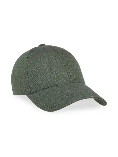 Varsity Headwear Men's Linen Baseball Hat - French Olive Linen | Thumbnail 1