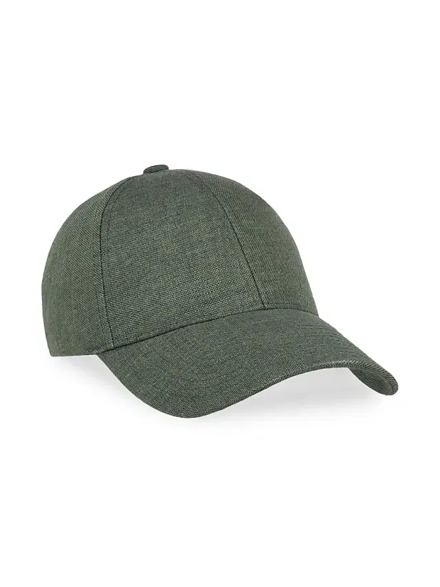 Varsity Headwear Men's Linen Baseball Hat - French Olive Linen