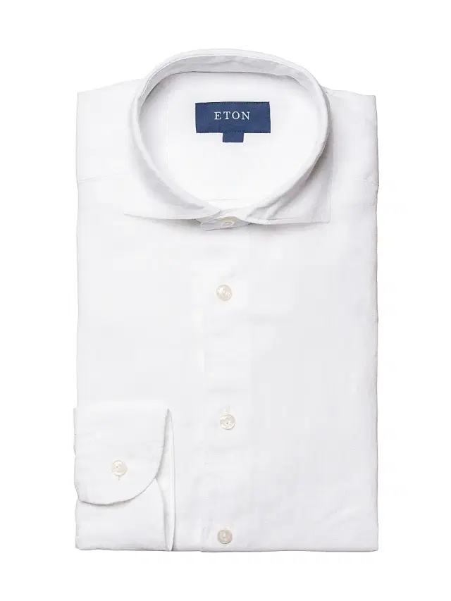 Men's Contemporary-Fit Linen Shirt - White