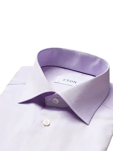 Eton Men's Contemporary-Fit Twill Dress Shirt - Purple - Size 18 | Thumbnail 4 Eton Men's Contemporary-Fit Twill Dress Shirt - Purple - Size 18 | Thumbnail 4