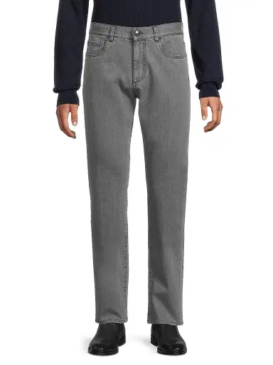 Canali Men's Stretch Modern-Fit Slim Jeans - Grey | Thumbnail 3