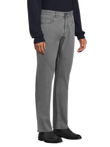 Canali Men's Stretch Modern-Fit Slim Jeans - Grey | Thumbnail 4
