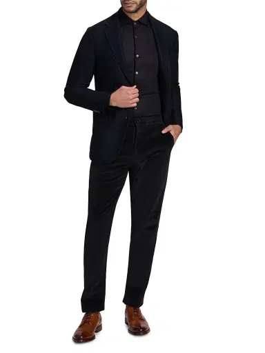Canali Men's Jersey Sport Shirt - Navy | Thumbnail 2 Canali Men's Jersey Sport Shirt - Navy | Thumbnail 2