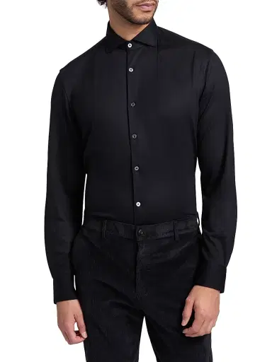 Canali Men's Jersey Sport Shirt - Navy | Thumbnail 3 Canali Men's Jersey Sport Shirt - Navy | Thumbnail 3