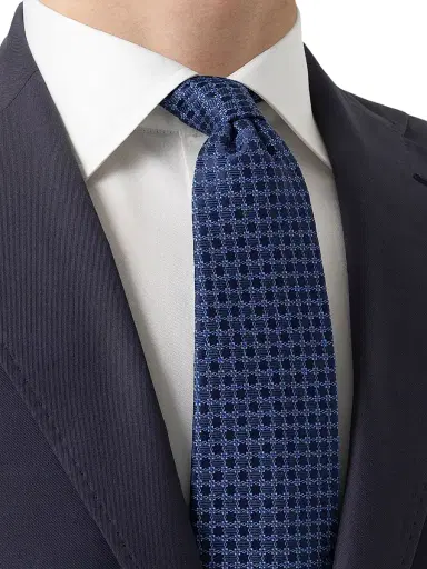 Eton Men's Floral Woven Silk Tie | Thumbnail 2 Eton Men's Floral Woven Silk Tie | Thumbnail 2