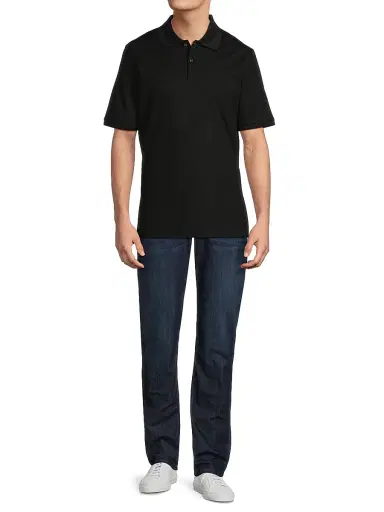 Eton Men's Cotton Piqué Polo Shirt - Black - Size XXL | Thumbnail 2