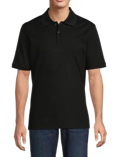 Eton Men's Cotton Piqué Polo Shirt - Black - Size XXL | Thumbnail 3