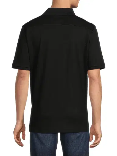 Eton Men's Cotton Piqué Polo Shirt - Black - Size XXL | Thumbnail 5
